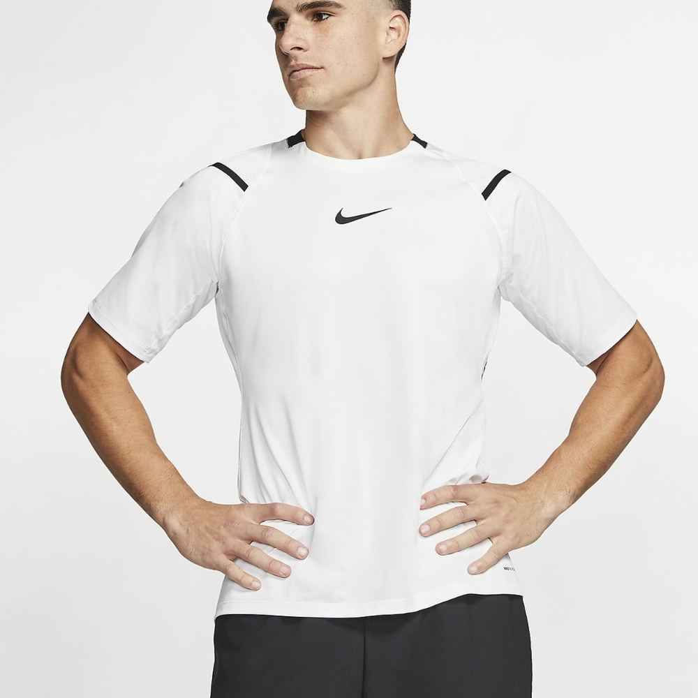 Men's Short-Sleeve Top Nike Pro AeroAdapt White